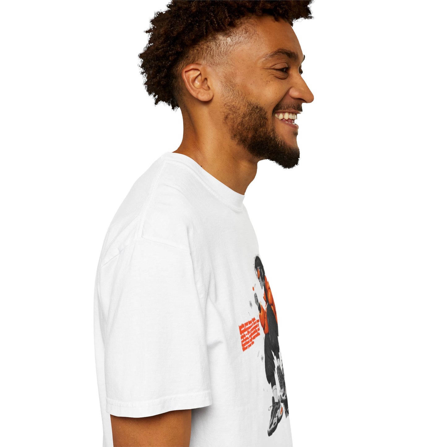 Street Style Unisex Garment-Dyed T-shirt with Graphic Print