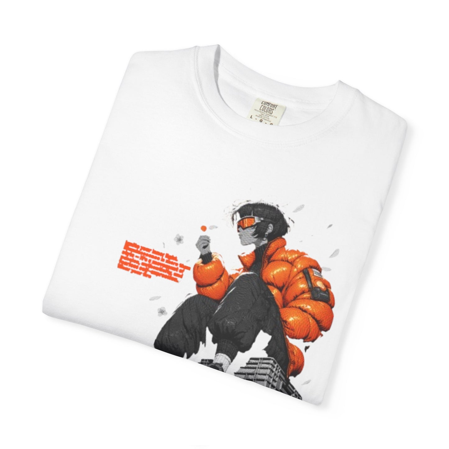 Street Style Unisex Garment-Dyed T-shirt with Graphic Print