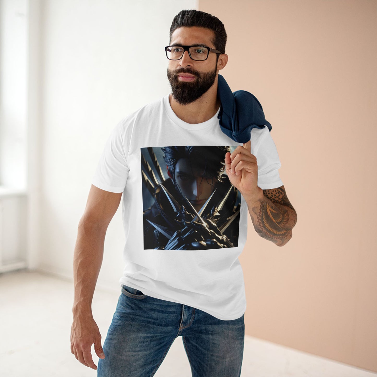 Anime-Inspired Adult Staple Tee - Edgy Graphic T-Shirt for Fans